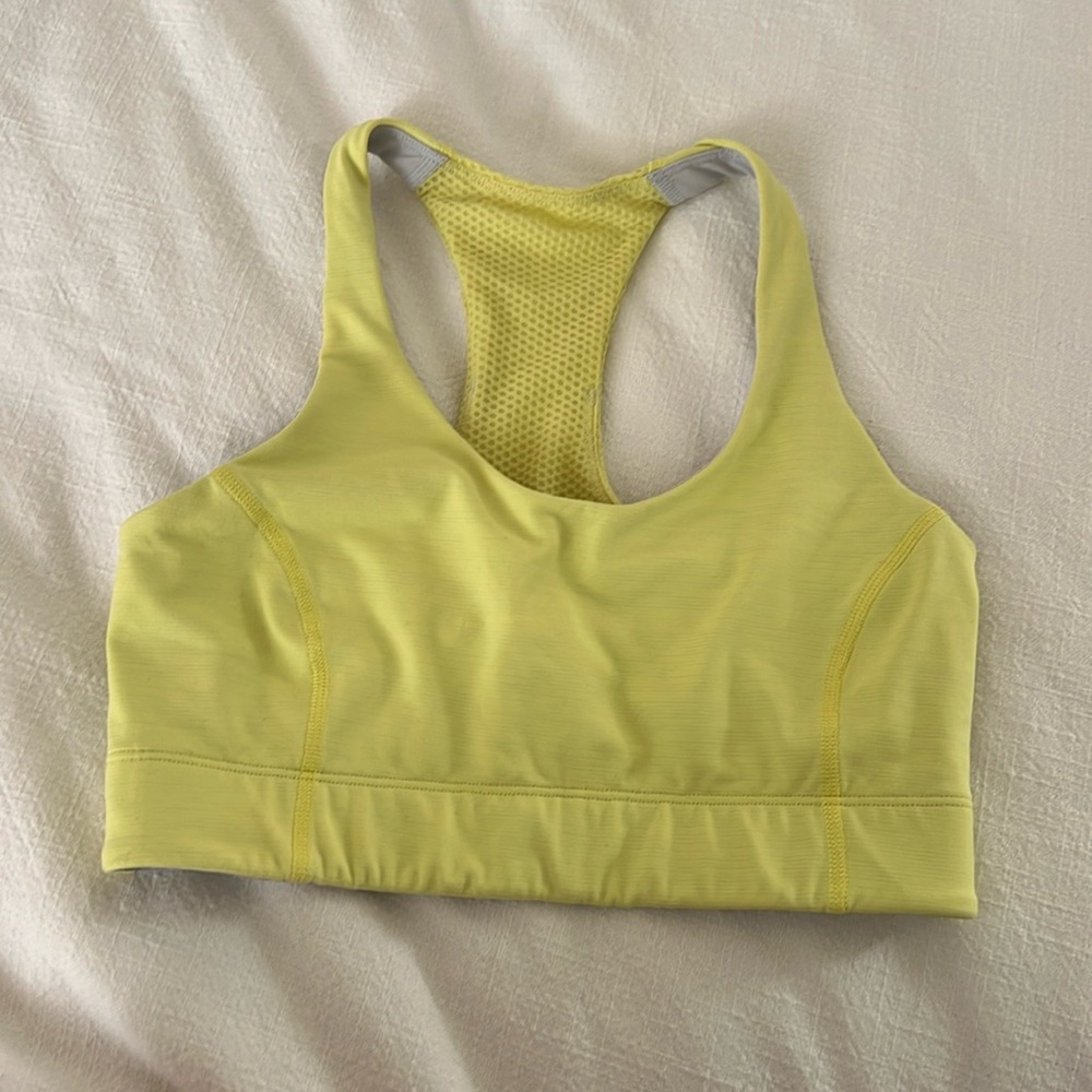 Outdoor Voices Doing Things Butter Yellow Sports Bra, Size XS